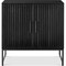 Best Choice Products 2-Door Slatted Storage Cabinet, Accent Furniture w/ Non-Scratch Foot Pads